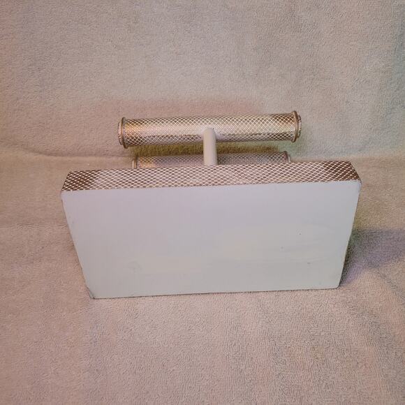 Double Bar Jewelry Holder Organizer White & Gold Display Rack - Picture 5 of 5